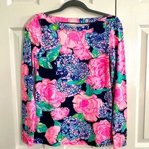 Lilly Pulitzer Aleah High Tide Bouquet Top Sz S